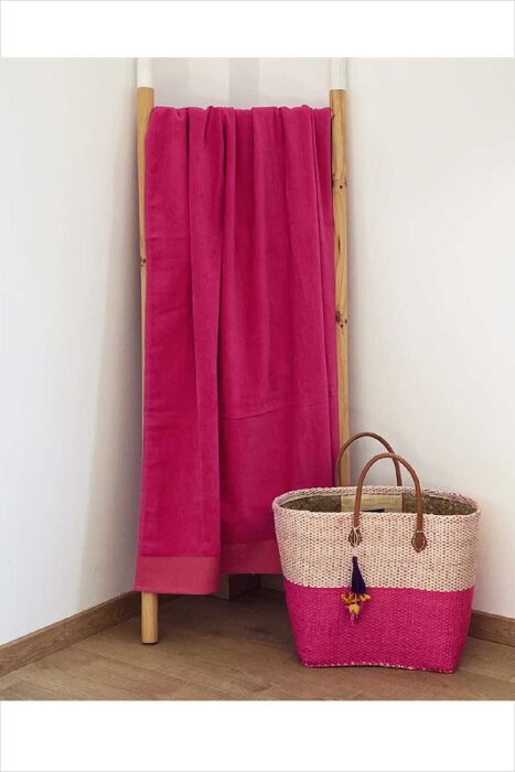 Çift Kişilik Shady Fuşya Plaj Havlusu - 3