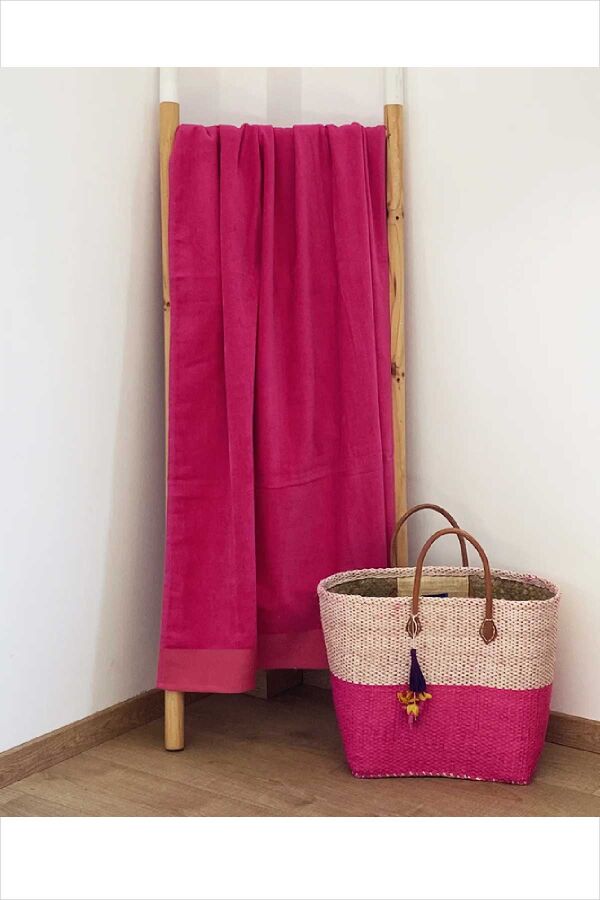 Çift Kişilik Shady Fuşya Plaj Havlusu - 3
