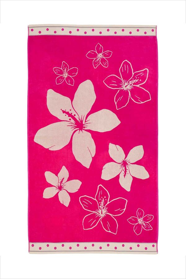 Çift Kişilik Wasaga Fuşya Plaj Havlusu - 1