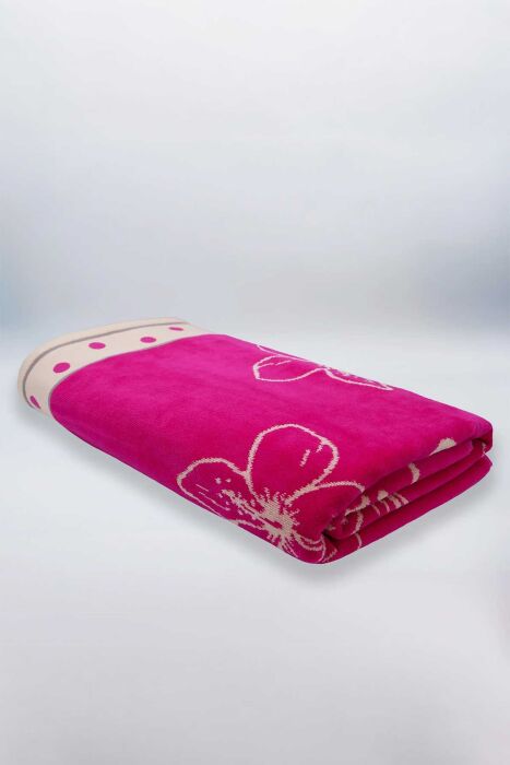 Çift Kişilik Wasaga Fuşya Plaj Havlusu - 2
