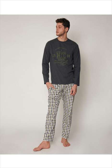 55319 Erkek Gri Pijama Takımı - 2