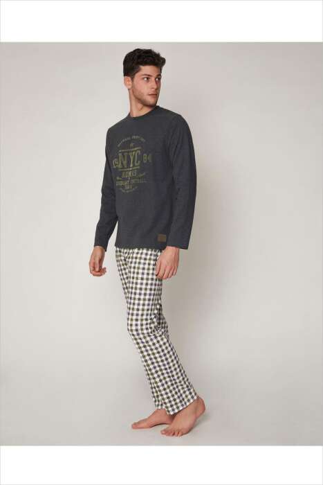 55319 Erkek Gri Pijama Takımı - 3