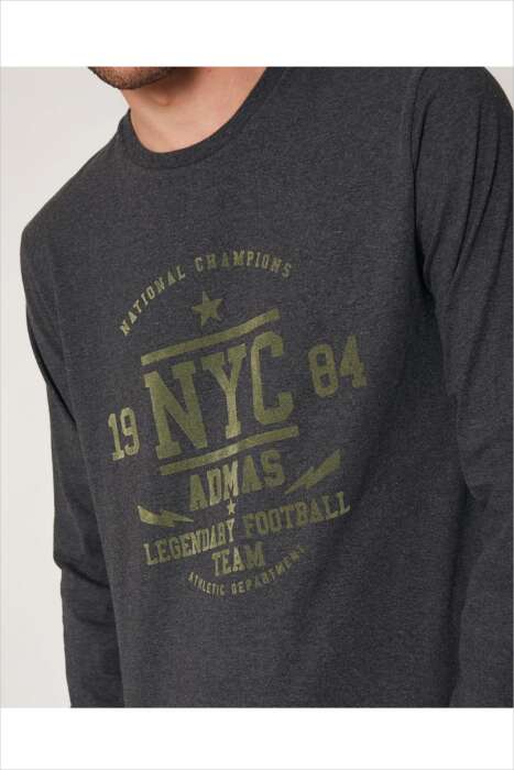 55319 Erkek Gri Pijama Takımı - 4