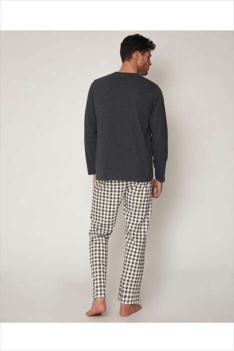 55319 Erkek Gri Pijama Takımı - 5