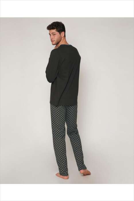 55265 Erkek Yeşil Pijama Takımı - 5