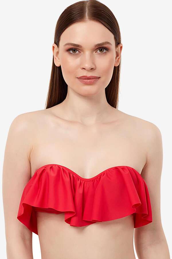 Ayyıldız 63553 Kırmızı Straplez Bikini Üstü - 2