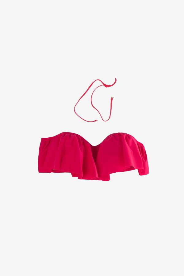 Ayyıldız 63553 Kırmızı Straplez Bikini Üstü - 4