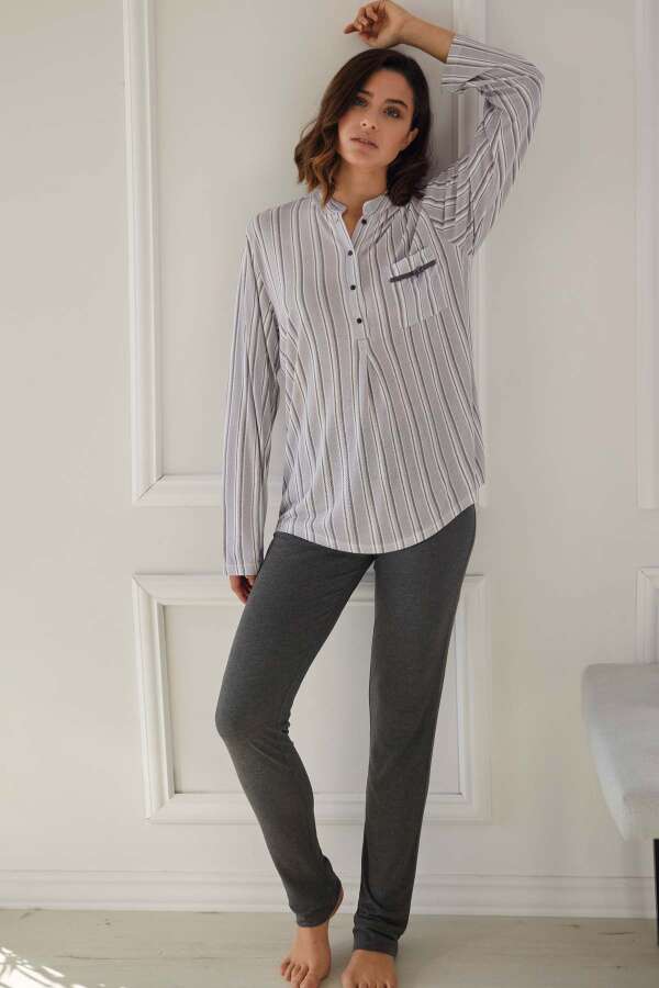 55821 Gri Pijama Takımı - 1