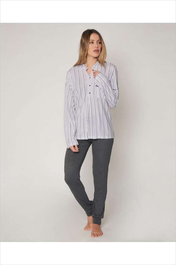 55821 Gri Pijama Takımı - 3