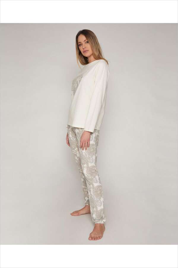 Ayyıldız 55813 Ekru Pijama Takımı. 4 Ayyıldız 55813 Ekru Pijama Takımı. 4
