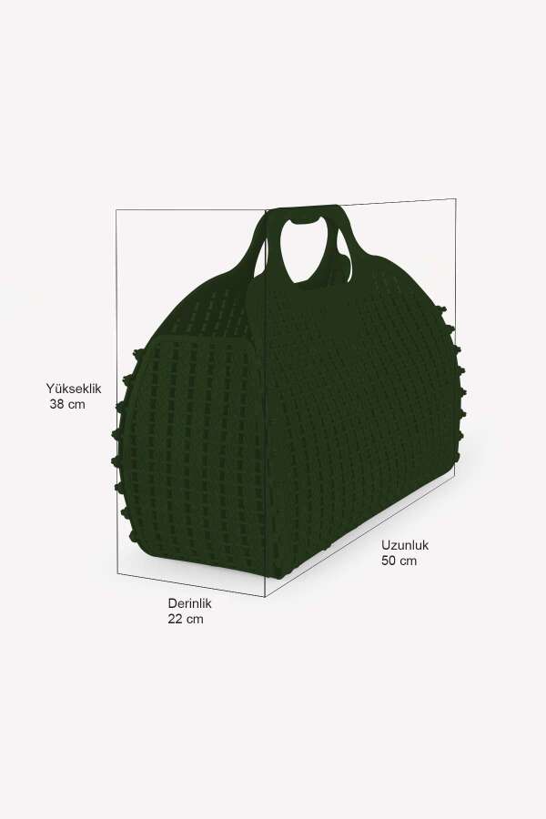 Aykasa 382252 Haki Katlanabilir Plaj Çantası - 5