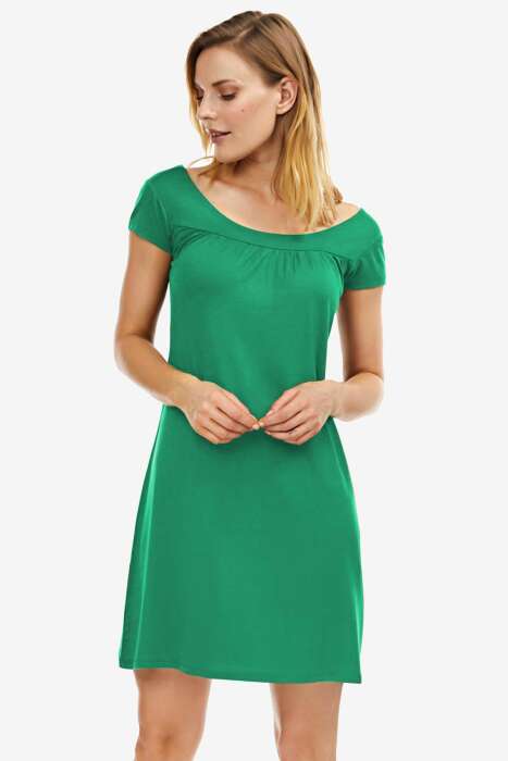 Ayyıldız 59333 Nil Yeşili Penye Elbise - AYYILDIZ