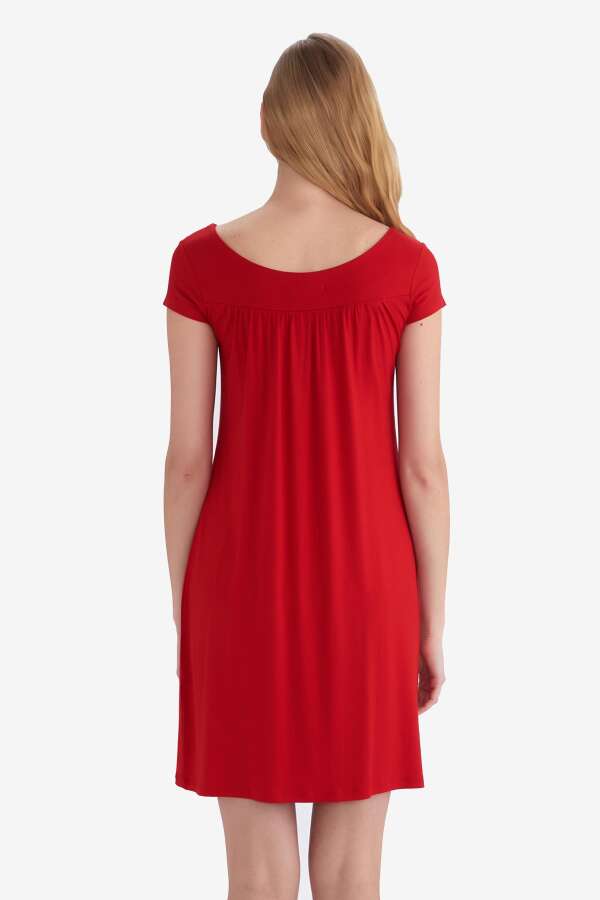 Ayyıldız 59333 Kırmızı Penye Elbise. 2