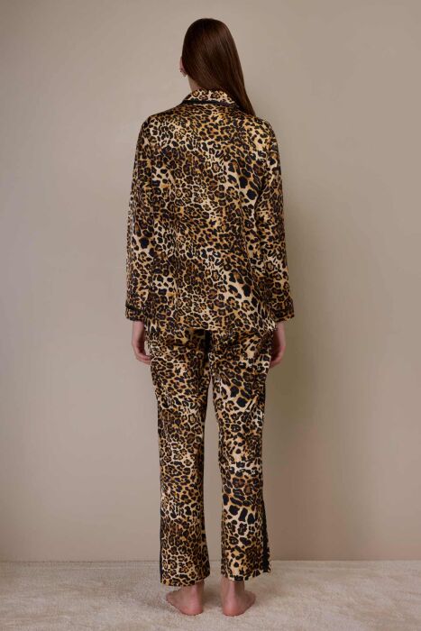 Ayyıldız 3965 Leopar Saten Pijama Takımı - AYYILDIZ (1)