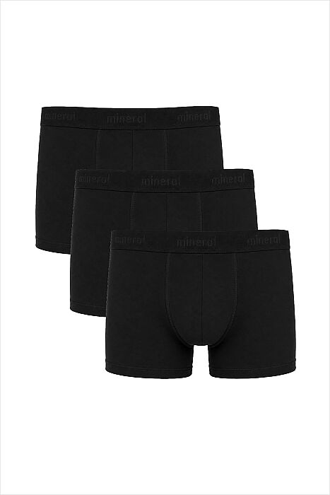 Mineral 52 Man Üçlü Paket Siyah Erkek Boxer Külot - 1
