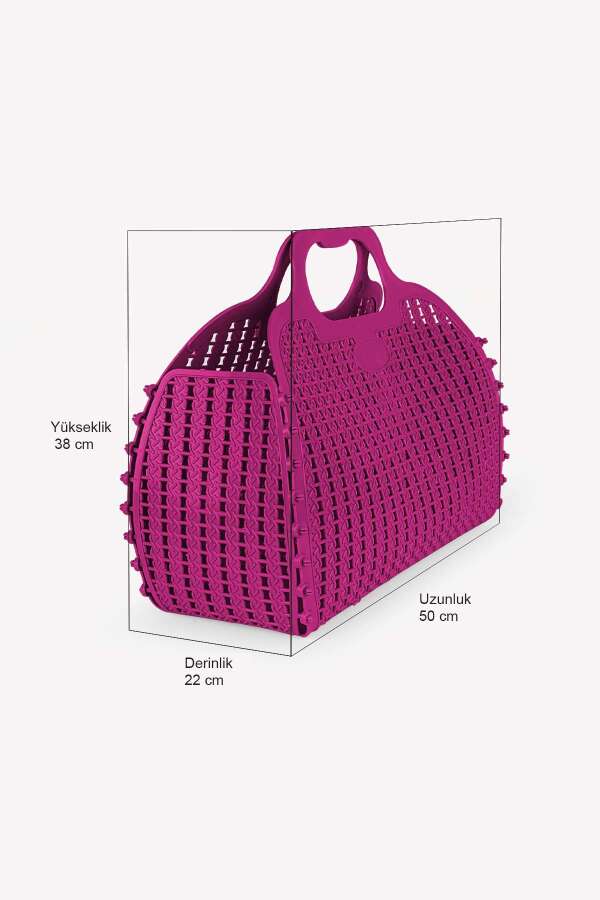 Aykasa 382252 Purple Katlanabilir Plaj Çantası - 5