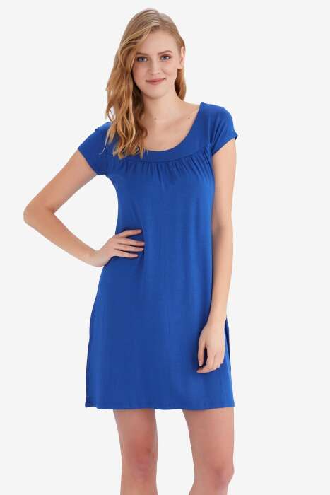 Ayyıldız 59333 Saks Penye Elbise - AYYILDIZ