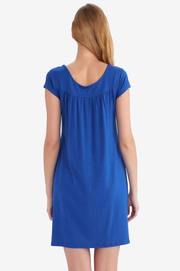 Ayyıldız 59333 Saks Penye Elbise - 2