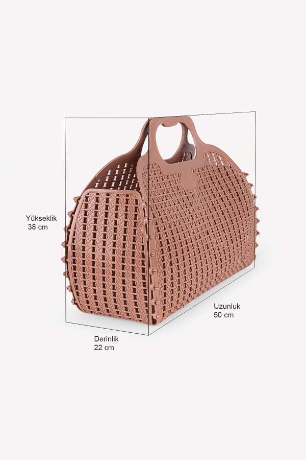 Aykasa 382252 Warm Taupe Katlanabilir Plaj Çantası - 5