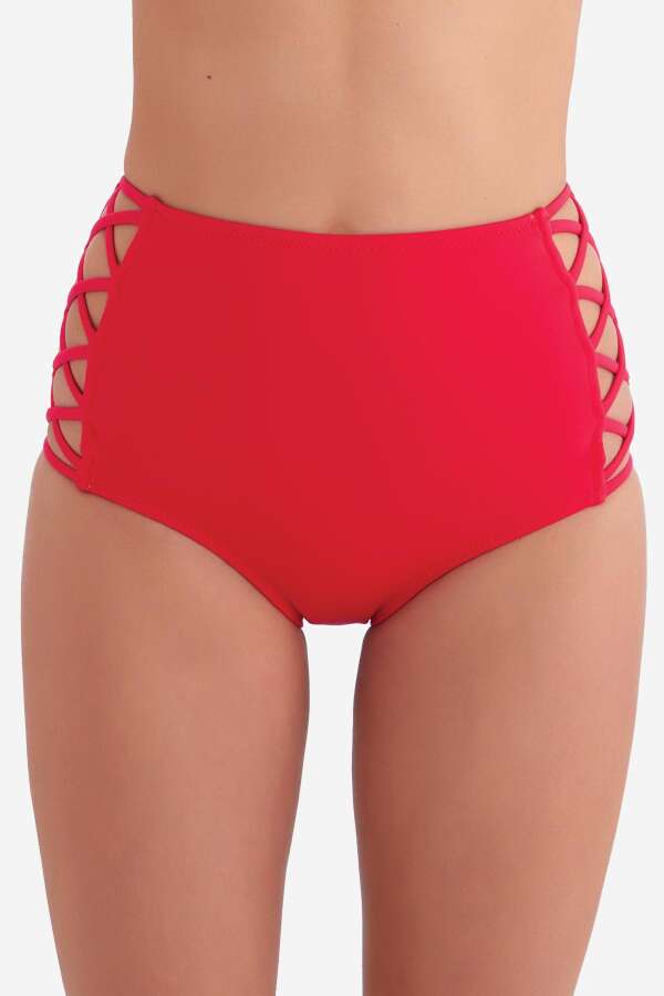 Ayyıldız 63047 Kırmızı Yüksek Bel Bikini Altı - 2