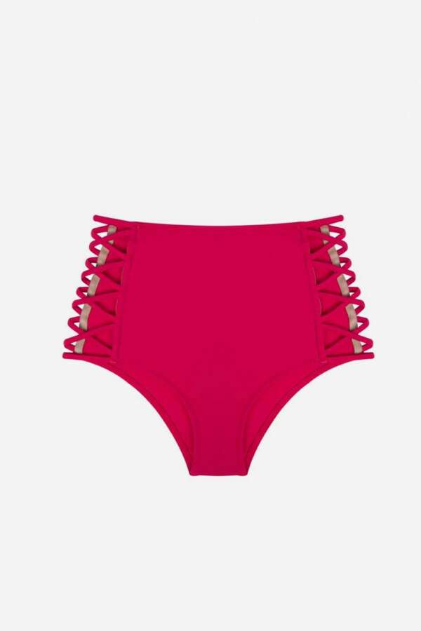 Ayyıldız 63047 Kırmızı Yüksek Bel Bikini Altı - 4