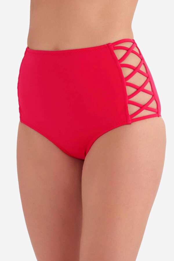 Ayyıldız 63047 Kırmızı Yüksek Bel Bikini Altı - 1
