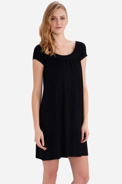 Ayyıldız 59333 Siyah Penye Elbise - AYYILDIZ