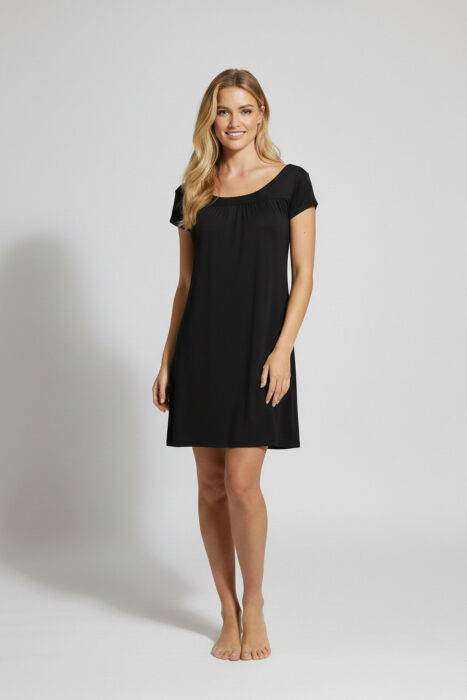 Ayyıldız 59333 Siyah Penye Elbise - 1